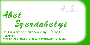 abel szerdahelyi business card